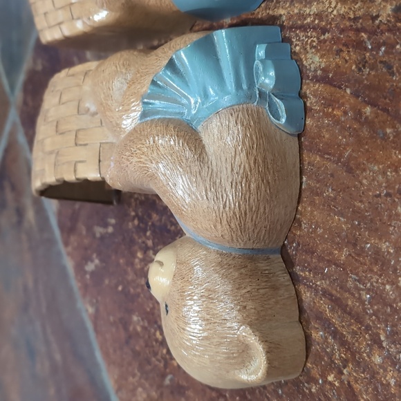 Vintage Teddy Bear Wall Shelves with Baskets - Set Of 2 - Picture 6 of 8